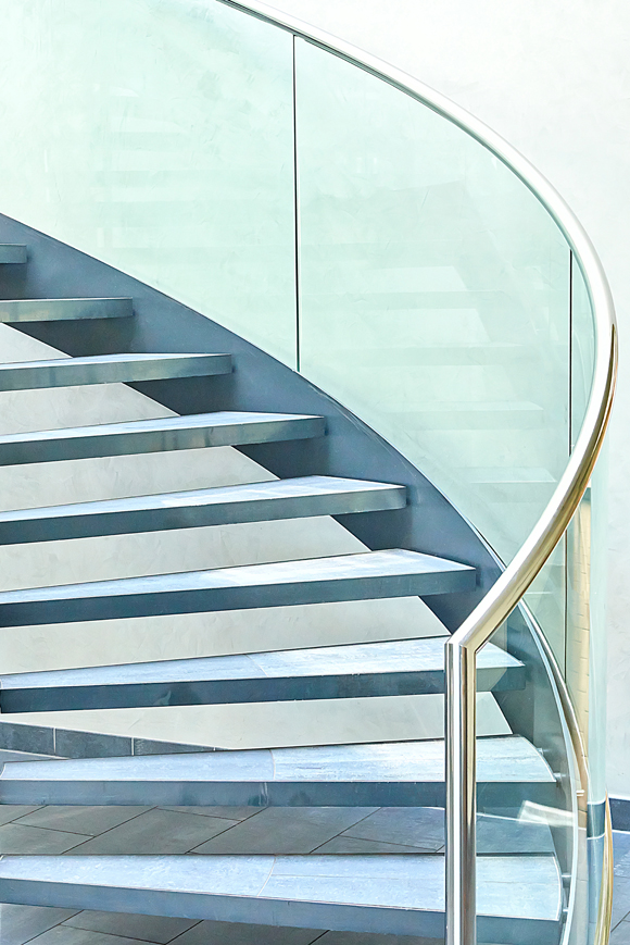 main courante inox garde corps verre pour escalier helicoidal